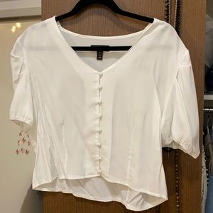 White Button Down Top